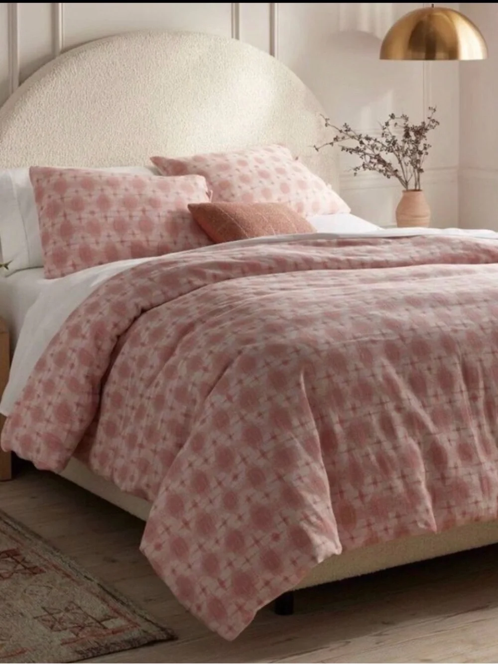 Threshold Pink Yarn-Dyed Cotton Duvet Cover Set Full Queen new